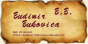 Budimir Bukovica vizit kartica